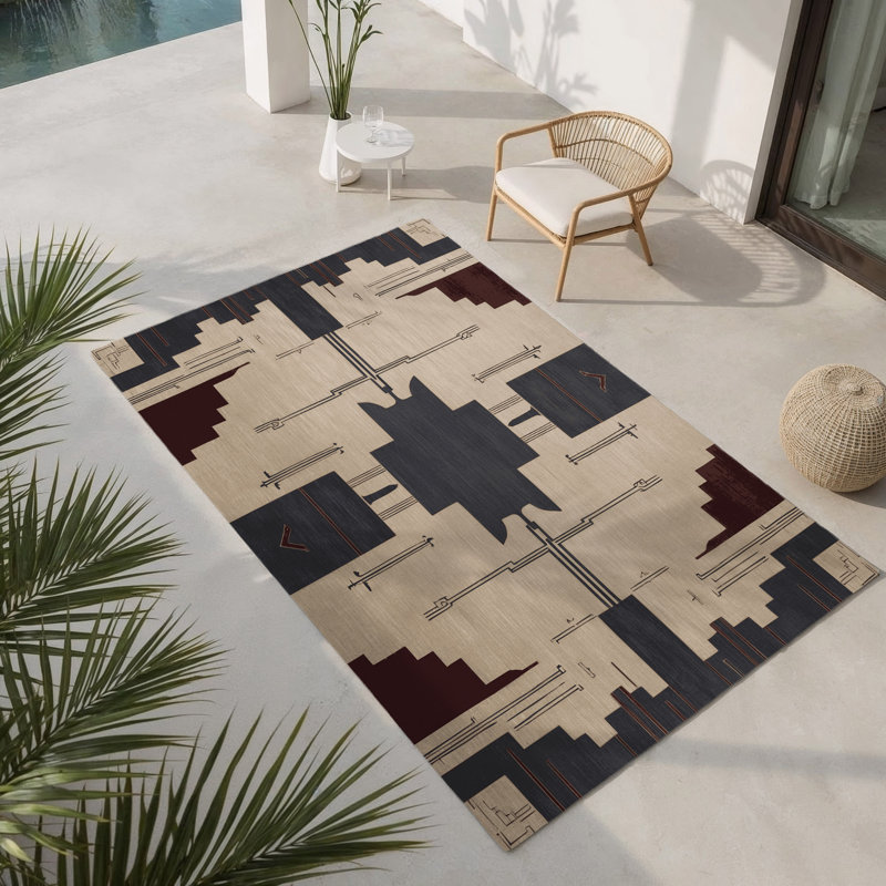 Heritage Horizon Indoor And Outdoor Area Rug, Rectangle 8' x 10'