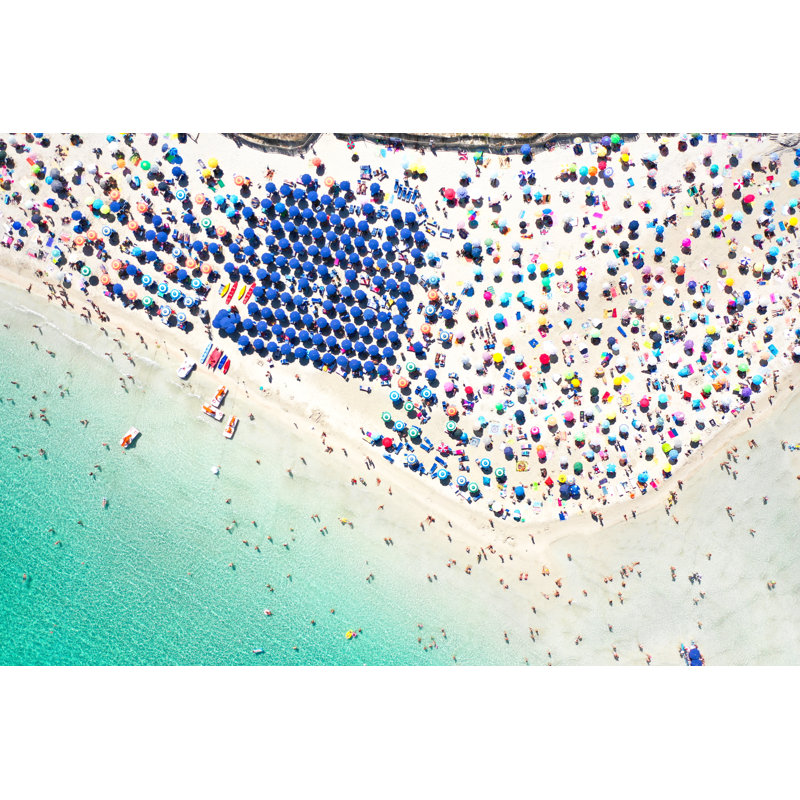La Pelosa In August by Aerial_Views - Wrapped Canvas Print, 81cm H x 122cm W x 3.8cm D