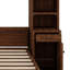 Lit escamotable avec bureau, armoires et tiroirs de rangement, lit escamotable en bois avec tablettes, convertible en armoire-509214859