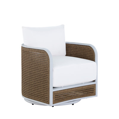 Havana Cane N-Dura Resin Wicker Swivel Lounge