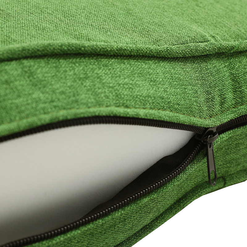 Jakailyn Outdoor Seat/Back Cushion Set, Grass Green