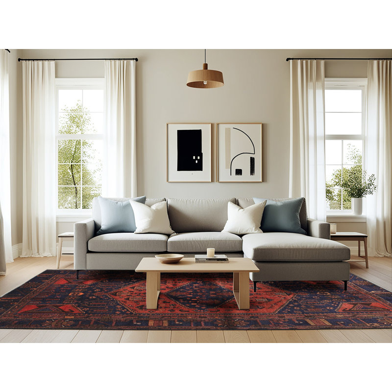 Tapis jaune clair/marron/noir Ballweg, Rectangle 6 pi x 9 pi