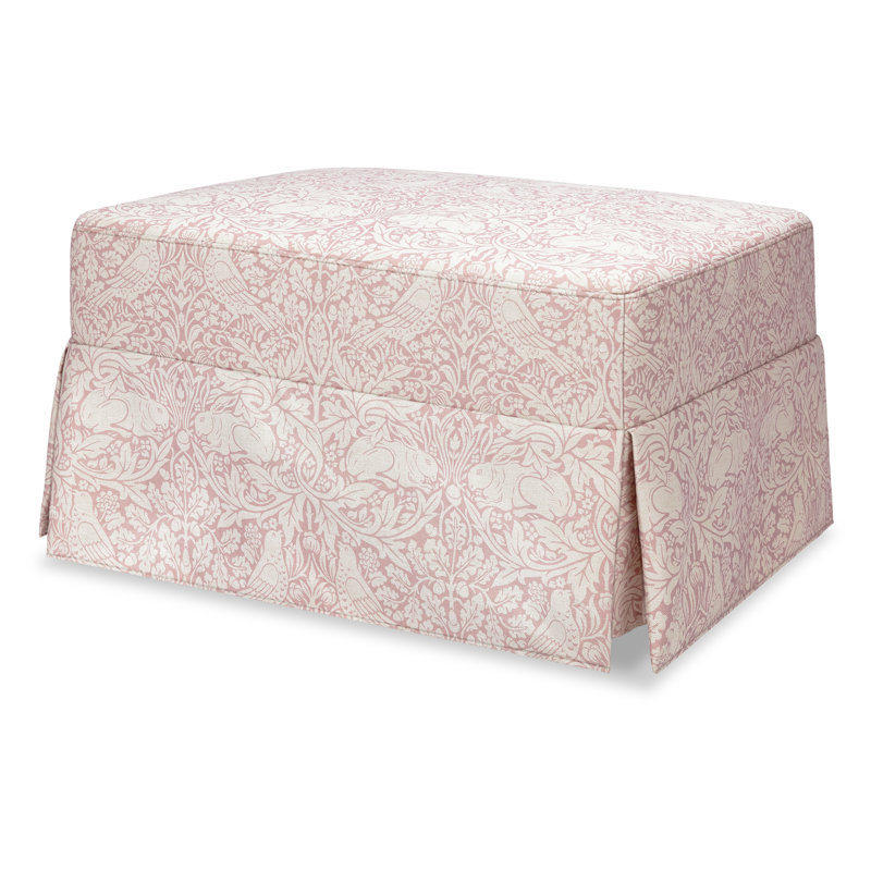Morris & Co. x Namesake Crawford Gliding Ottoman, Pure Brer Rabbit in Rose