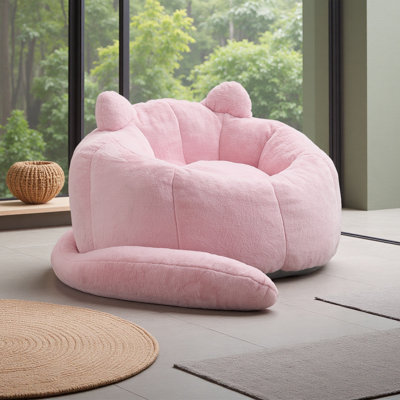 Canapé en forme de chat avec sac de pois pour adultes long sans tai adapté à divers environnements tels que le salon