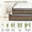 Matelas hybride mi-moelleux 12 po avec dessus à motif de feuilles - mousse viscoélastique gélifiée et ressorts ensachés-865597825