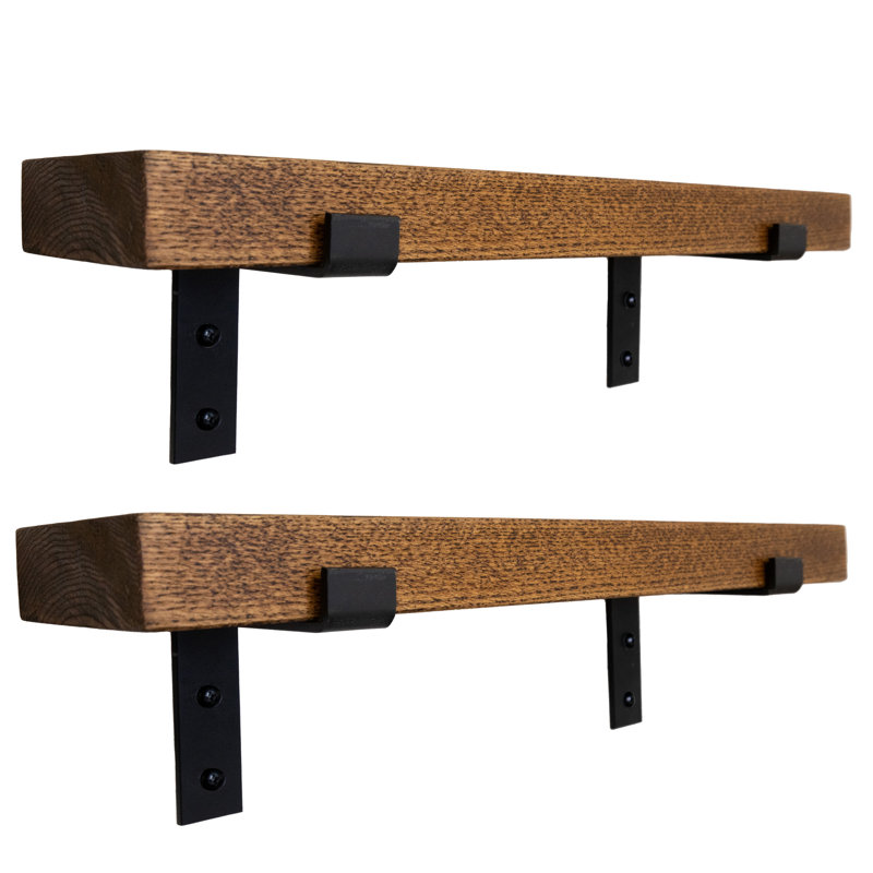 Étagère en chêne 2 pièces Emerald Lee, H 2 po x l 24 po x P 6 po