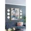 Décoration murale en miroir - or et blanc, design moderne, 15,75 x 42,42 pouces décor avec miroirs, cadre blanc, touche contemporaine,