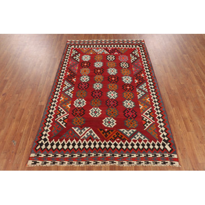 Tapis rouge Kilim 5 x 8