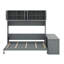 Grand lit escamotable avec bureau, tablettes et armoires