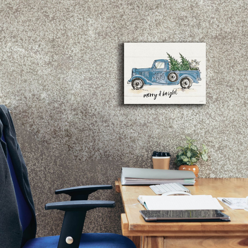 Toile épique Graffiti «Modern Farmhouse 8 Merry Blue» par Anne Tavoletti, 54 po x 40 po, H 12 po x l 16 po x P 0,75 po