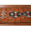 Tapis de couloir oriental orange en laine orange 3 x 3