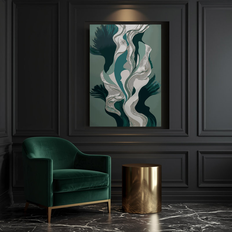 Abstrait art figuratif gris sur toile 15, H 14 po x l 11 po