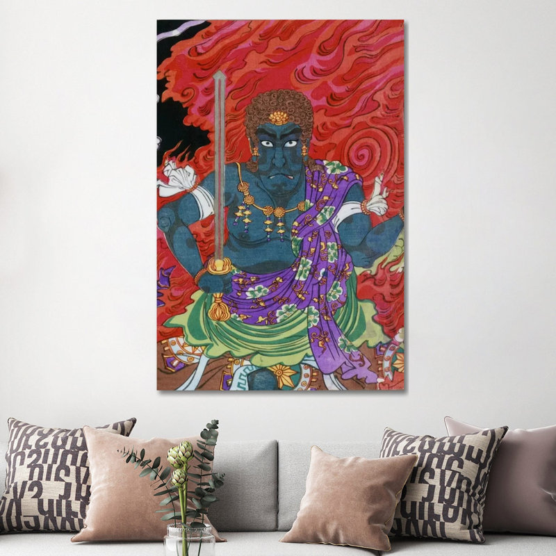 Acala (Fudo) With Sword by Unknown Artist - Wrapped Canvas Print