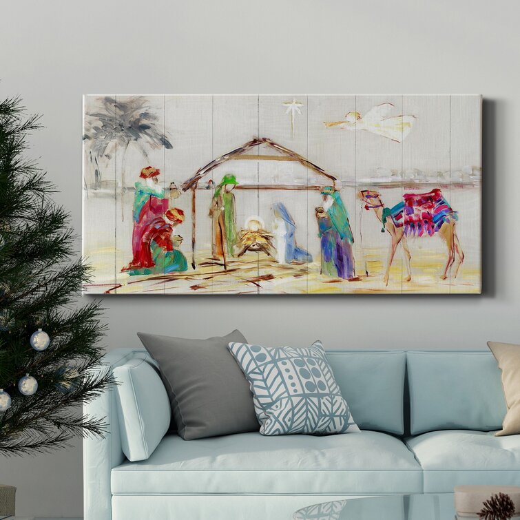 Large Nativity Canvas Print 'Manger', 24 x 36
