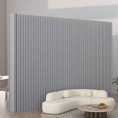 Foldable Movable Paper Partition Screen, Accordion Paper Wall, No Drilling, Background Wall for Exhibitions, Offices & Shops, Versatile for Multiple Scenes