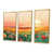 Toile avec cadre flottant or