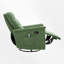 Fauteuil inclinable pivotant à bascule avec fonction de massage, fauteuil de chambre de bébé rembourré avec poche latérale-36806040