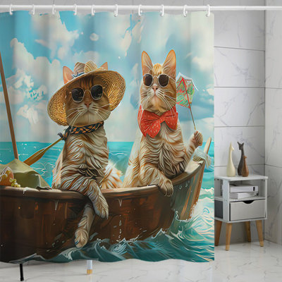Drôle de rideau de douche Funny Animal