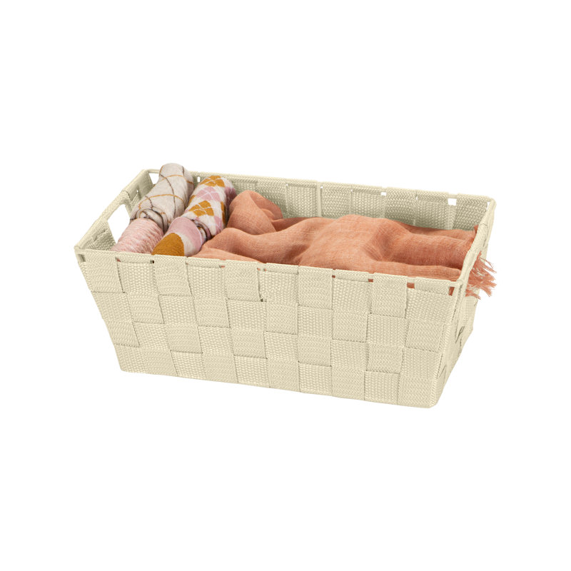Panier en tissu, Saphir, H 4,5 po x l 11,4 po x P 6,5 po, 4