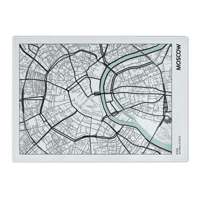 Map Moscow Russia Chopping Board