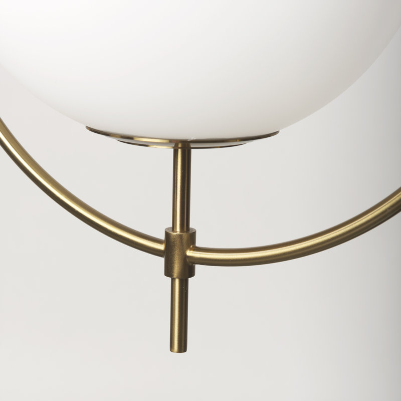 Luminaire suspendu sphère 1 lumière Meredi, Or