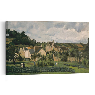 The Hermitage At Pontoise, 1867 Impressionist Abstract Contemporary Landscape Wall Art Print