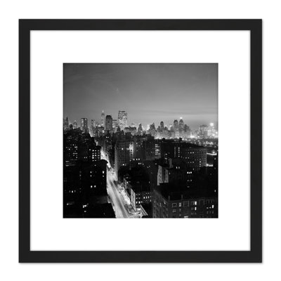 Gottscho New York Madison Avenue Night 1937 by Samuel Gottscho - Single Picture Frame Print