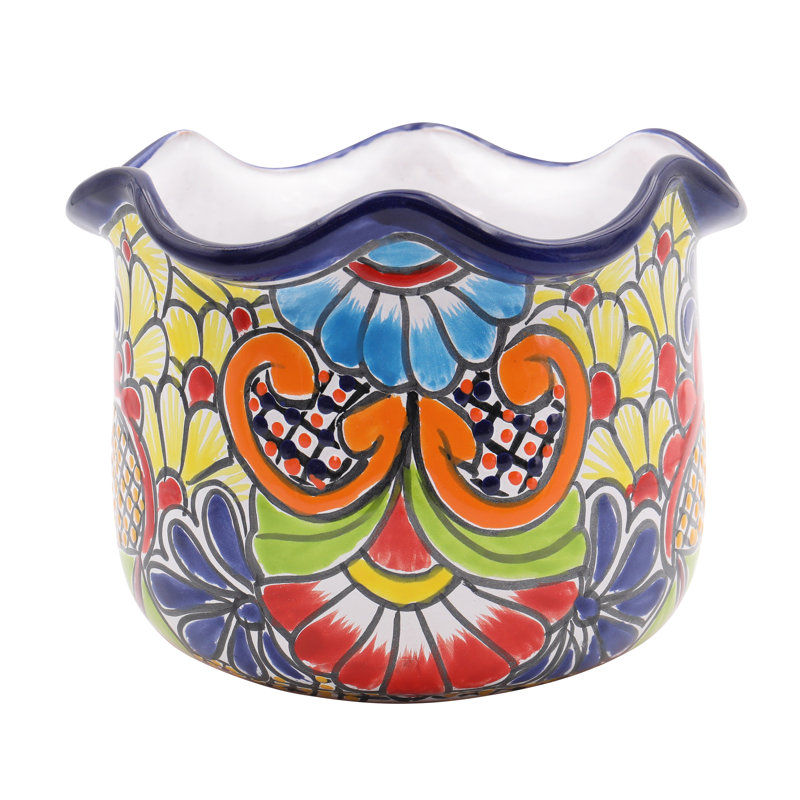 Pot à fleurs en céramique 9 po Talavera