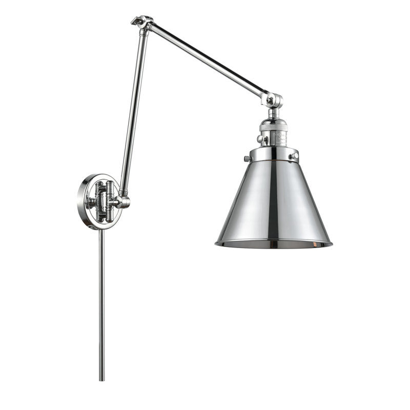 Donovan Swing Arm Sconce, Polished Chrome