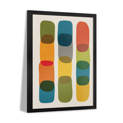 Affiche colorée de qualité supérieure Mid-Century Modern Bold I par EmcDesignLab