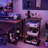 AV Media Stand With Wheels, 4-Tier Game Console Shelf, Rolling Media Cart For Small Space, Stereo Racks And Stands, Ideal For Record Player, Game Console, DVD Player, And Projector