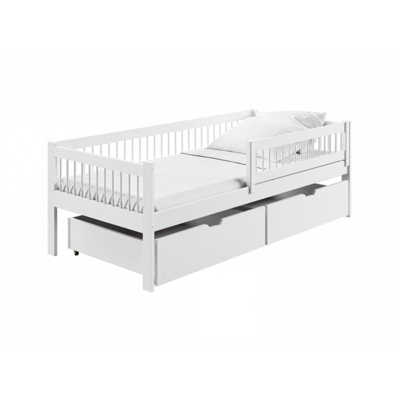 Edi Bed with Mattress, White