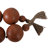 Decorative Ecomix and Leather Bead Strand with Tassel Accents and Textured Round Design for Stylish Home Accents and Modern Boho-Inspired Decor - Light Brown-231324810