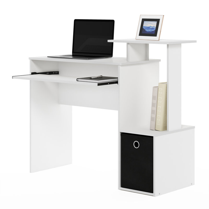 Lancaer Laminate and Particle Board / Chipboard Computer Desk, White