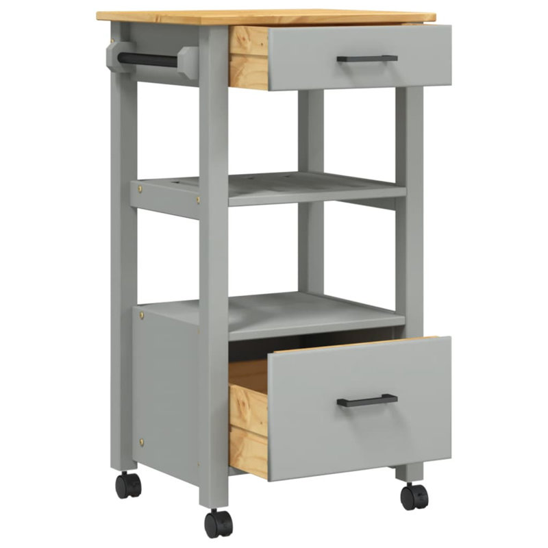 Kitchen Serving Cart, Grey