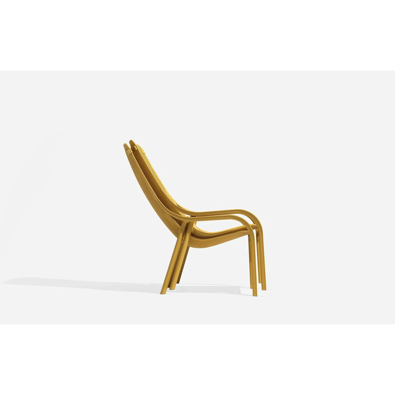 Net Outdoor Lounge Chair, Mustard