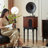 Maroon+Black Free Form Solid + Manufactured Wood+Copper Media Players