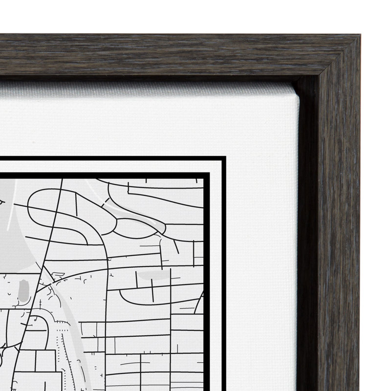 «Atlanta Modern Map» par Jake Goossen, reproduction d'art sur toile encadrée