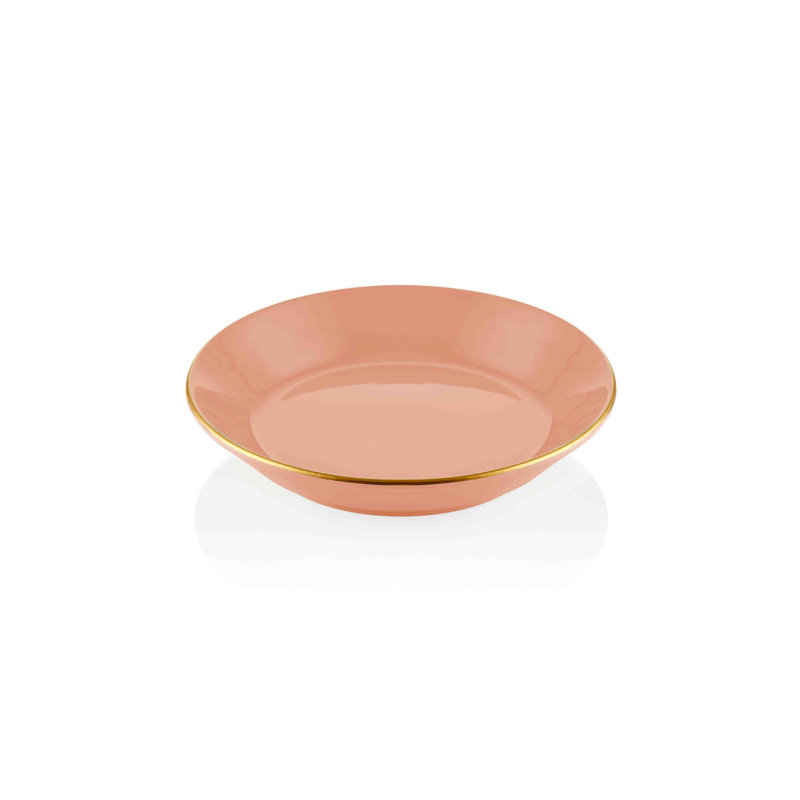 Élégante plaque en céramique saumon de 7,9 po x 7,9 po x 1,2 po | 100% lavable au lave-vaisselle, parfait pour les repas et les réceptions | Vaisselle élégante et durable pour la décoration intérieure