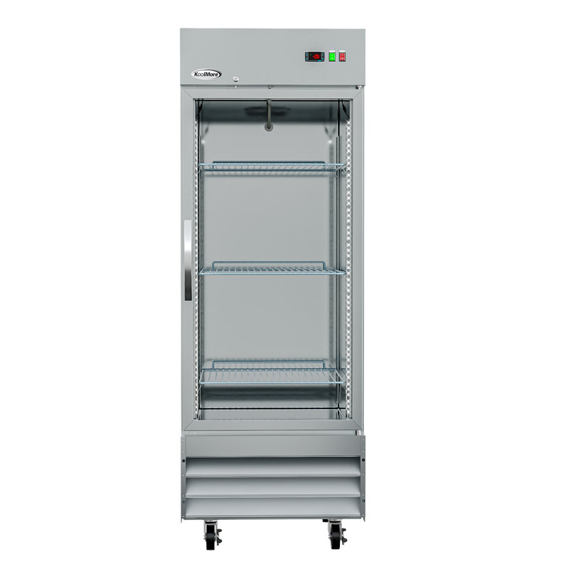 Commercial Reach in Freezer with Glass Door in Stainless Steel