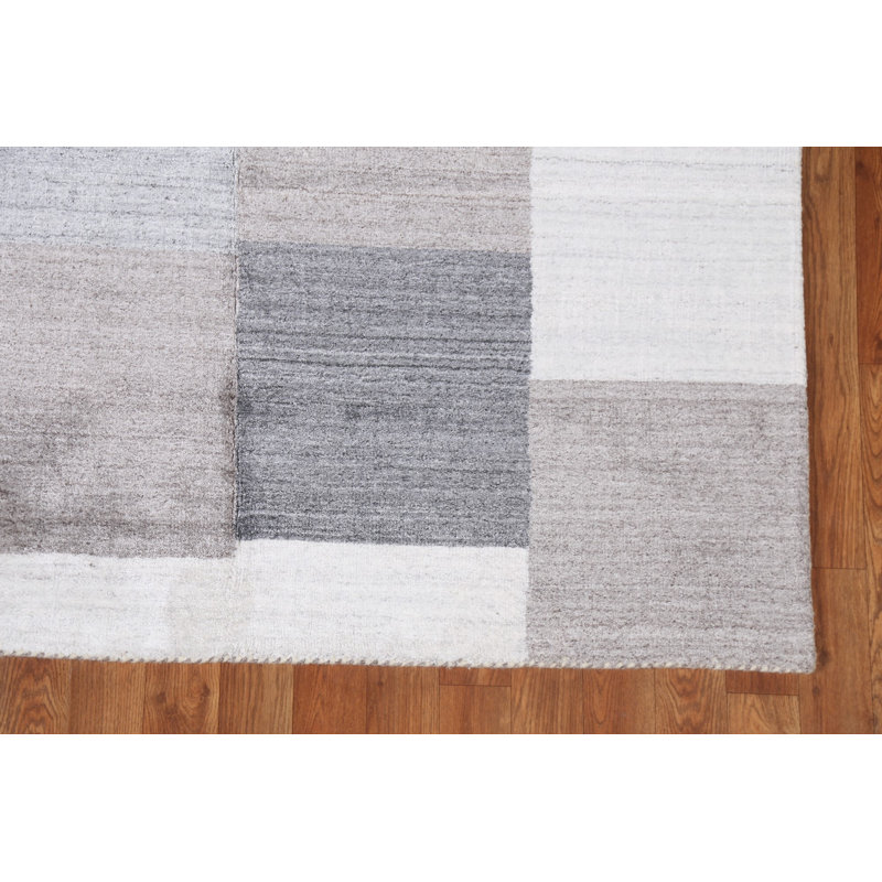 Tapis à carreaux oriental fait à la main Gabbeh 5 x 7
