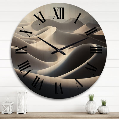 Horloge murale en bois massif Pateley