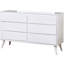 Tiroir de style moderne à 6 tiroirs Ilaria Commode blanche