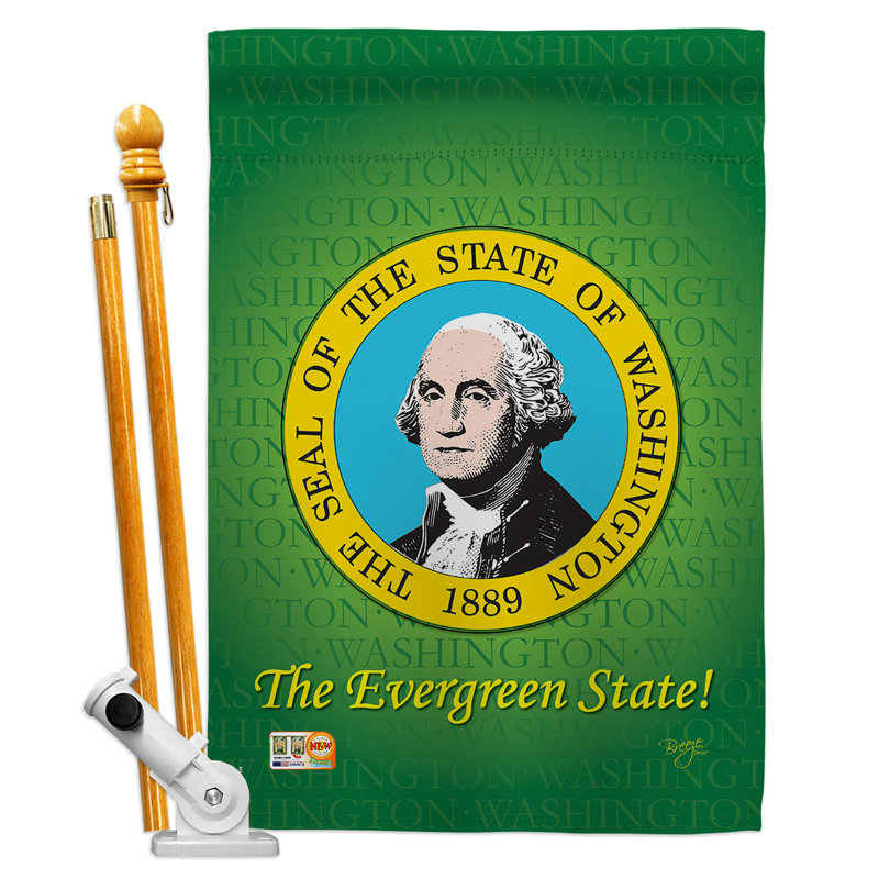Double Sided 40'' H x 28'' W Polyester Flag Set