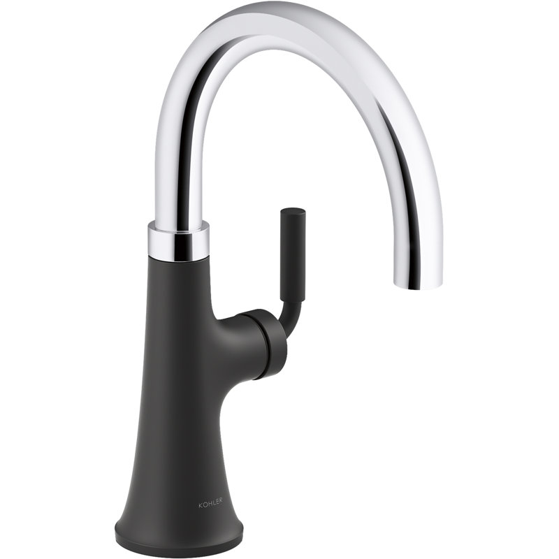 Tone Single-Handle Bar Sink Faucet, Polished Chrome/Black