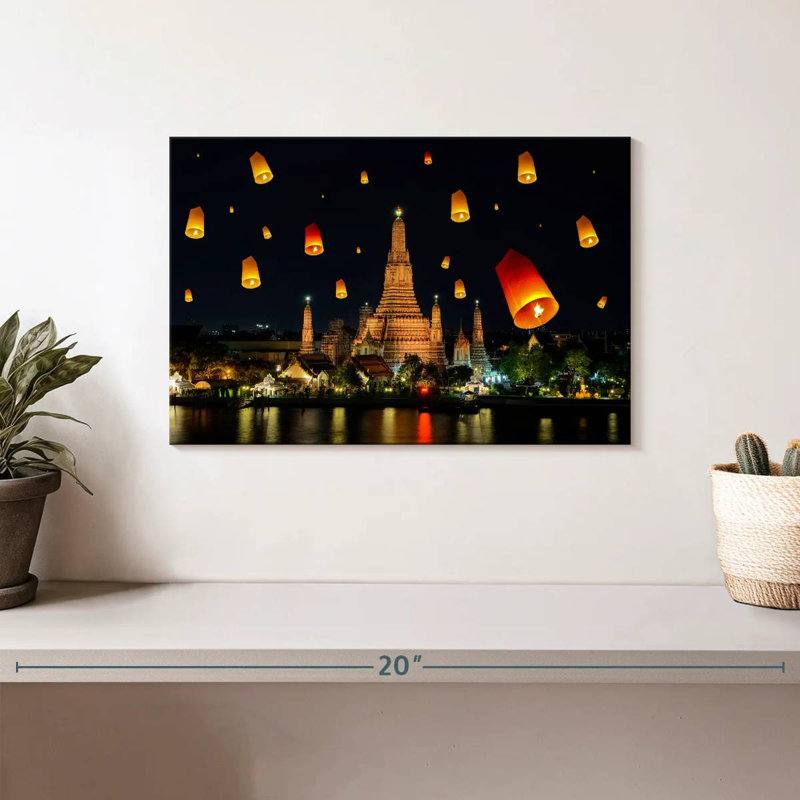 Festival de lanternes Nicci Wat Arun, H 8 po x l 12 po