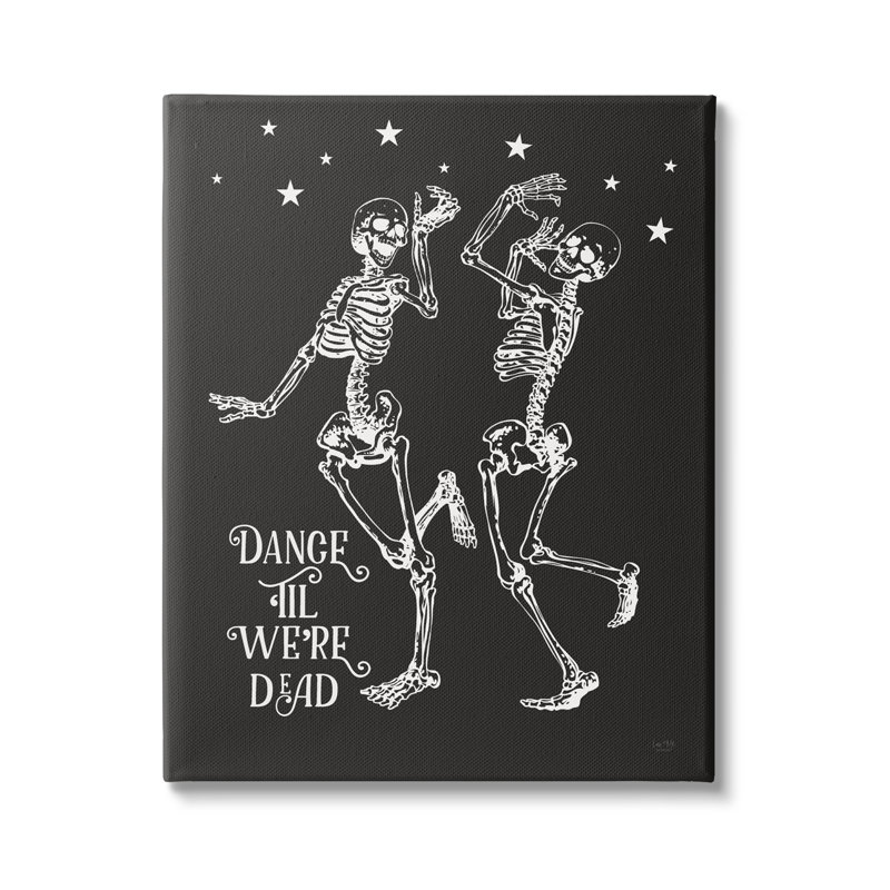 Art mural sur toile Dance 'Til We Are Skeletons par Lux + Me Designs, H 48 po x l 36 po x P 1,5 po