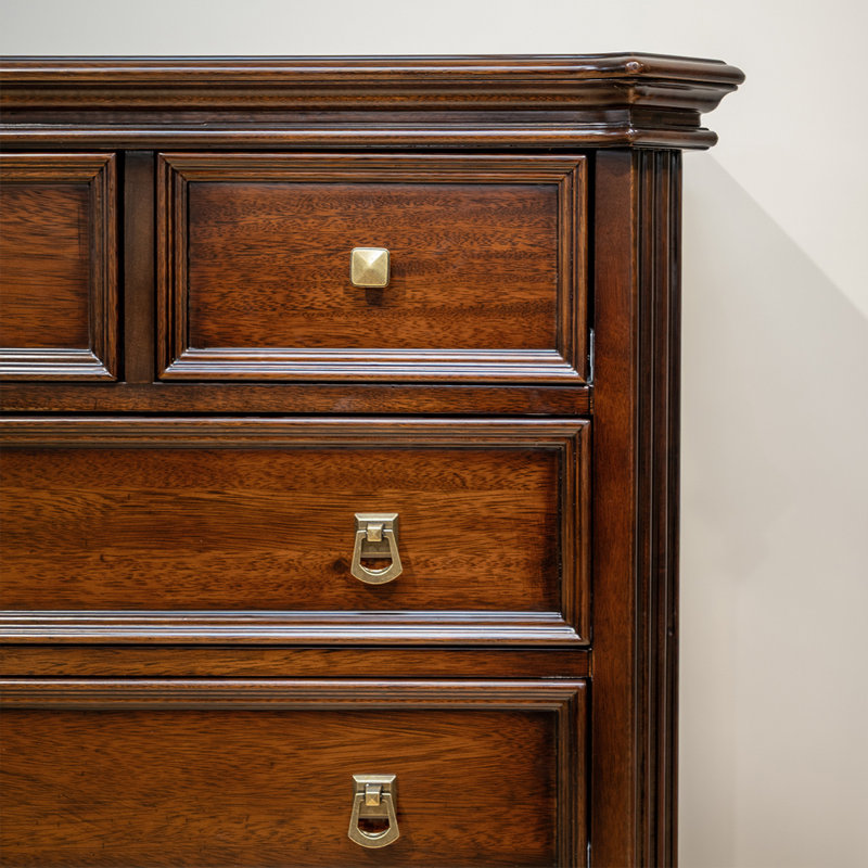 Armoire d'appoint en bois massif brun noisette