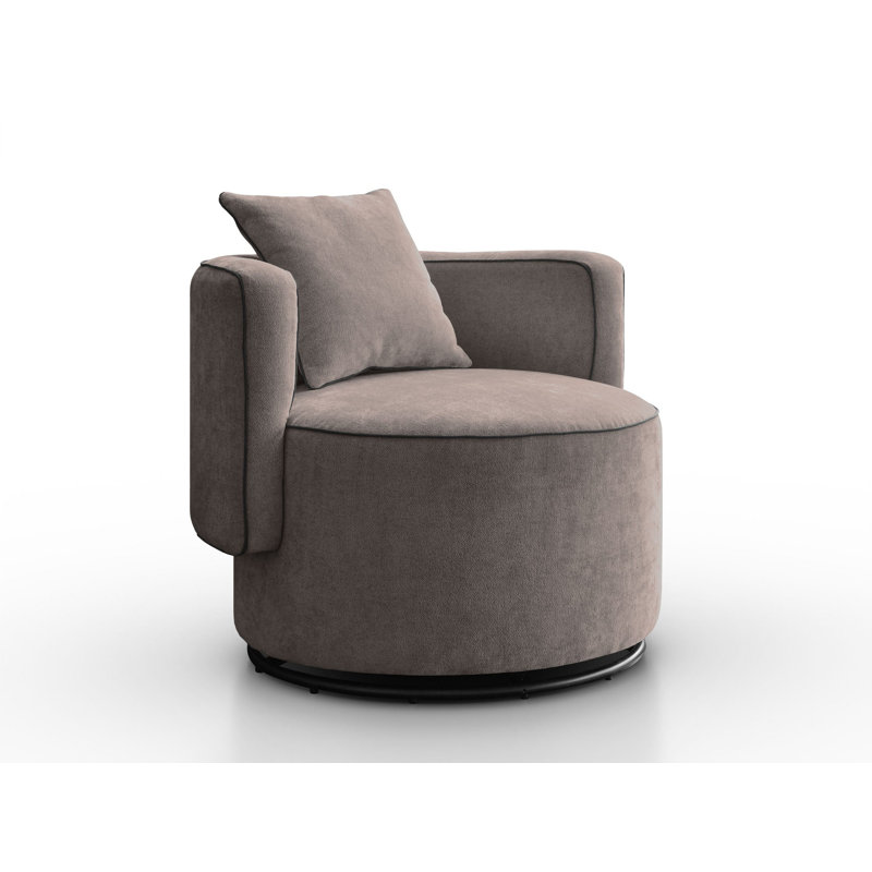 Bernella Upholstered Swivel Armchair, 76 cm H x 51 cm W