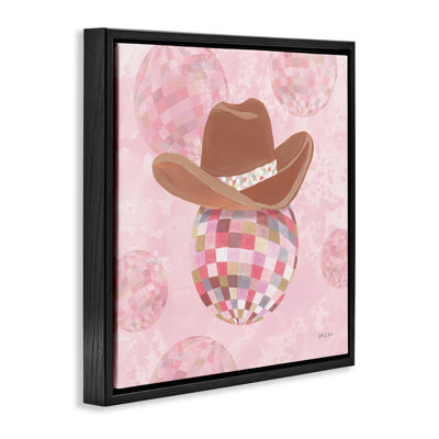 Art mural sur toile flottante Rosy Hued Cowgirl